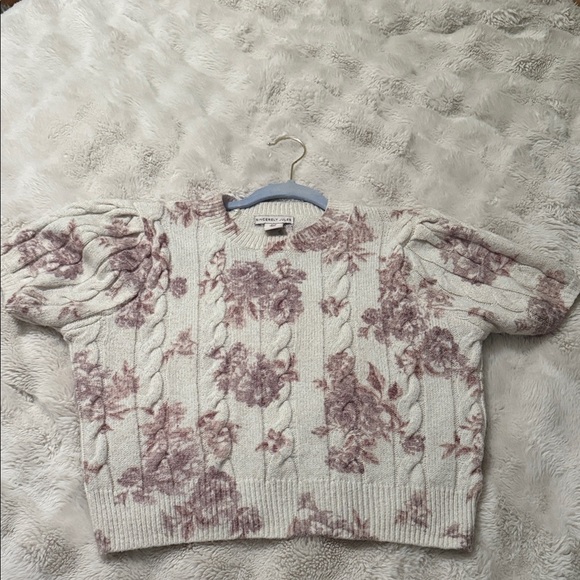 Sincerly Jules Tops - Sincerely Jules Cream and Pink Knit Sweater